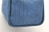 Authentic FENDI 2Way Hand Shoulder Bag Pouch Purse Nylon Leather Blue 6650D