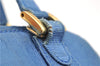 Authentic FENDI 2Way Hand Shoulder Bag Pouch Purse Nylon Leather Blue 6650D