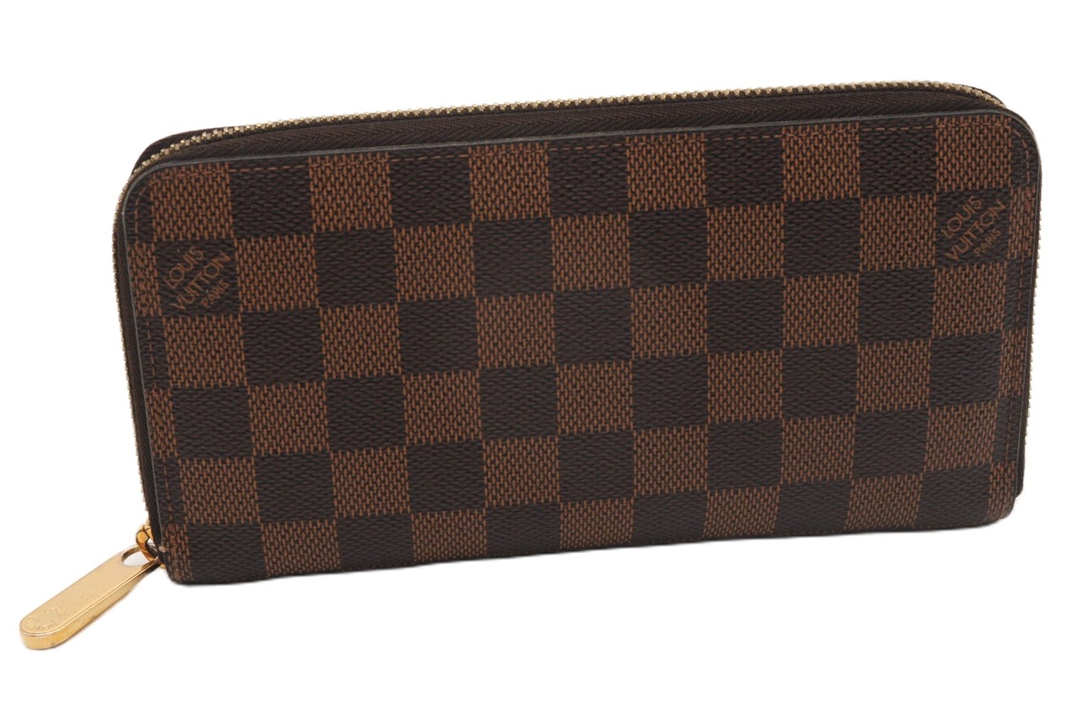 Authentic Louis Vuitton Damier Zippy Long Wallet Purse N60015 LV 6651F