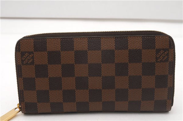 Authentic Louis Vuitton Damier Zippy Long Wallet Purse N60015 LV 6651F