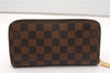 Authentic Louis Vuitton Damier Zippy Long Wallet Purse N60015 LV 6651F