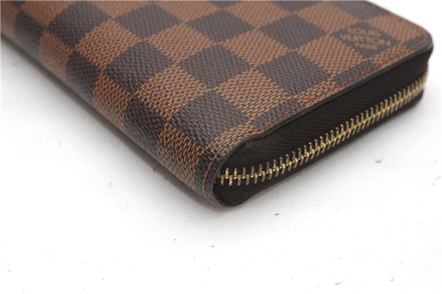 Authentic Louis Vuitton Damier Zippy Long Wallet Purse N60015 LV 6651F