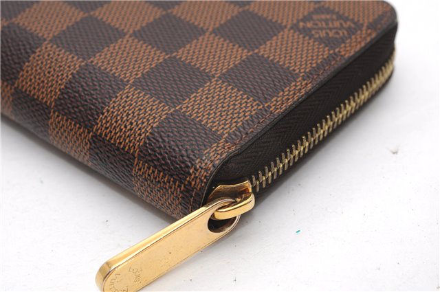 Authentic Louis Vuitton Damier Zippy Long Wallet Purse N60015 LV 6651F