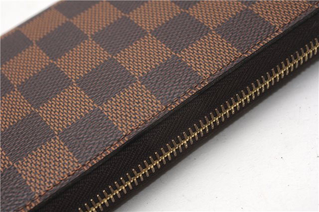 Authentic Louis Vuitton Damier Zippy Long Wallet Purse N60015 LV 6651F