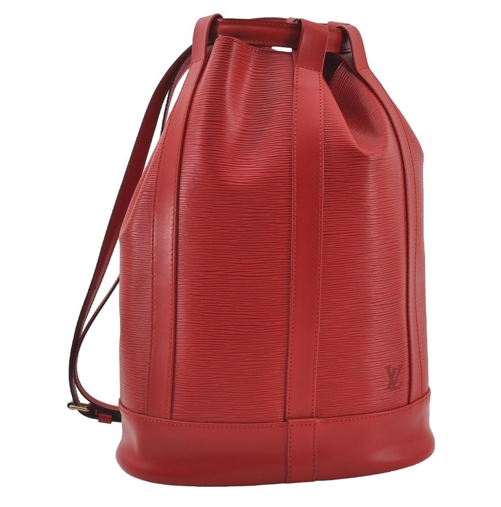 Authentic Louis Vuitton Epi Randonnee PM Shoulder Bag Red LV 6651I