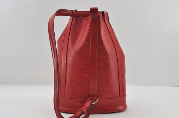 Authentic Louis Vuitton Epi Randonnee PM Shoulder Bag Red LV 6651I