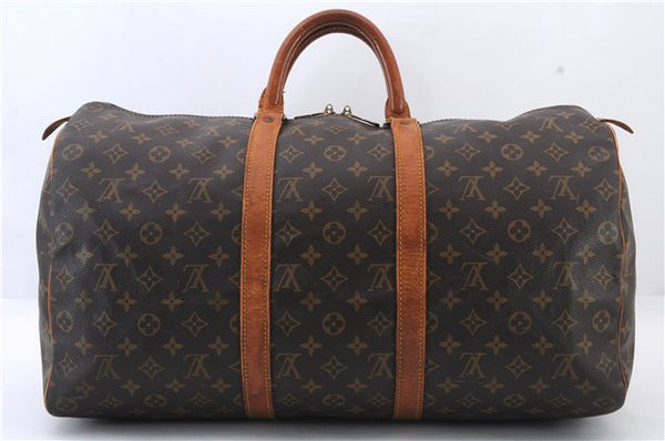 Authentic LOUIS VUITTON Monogram Keepall 50 Boston Bag M41426 LV 6653C