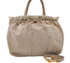 Authentic PRADA Nylon Leather 2Way Shoulder Hand Bag Purse Beige 6653D