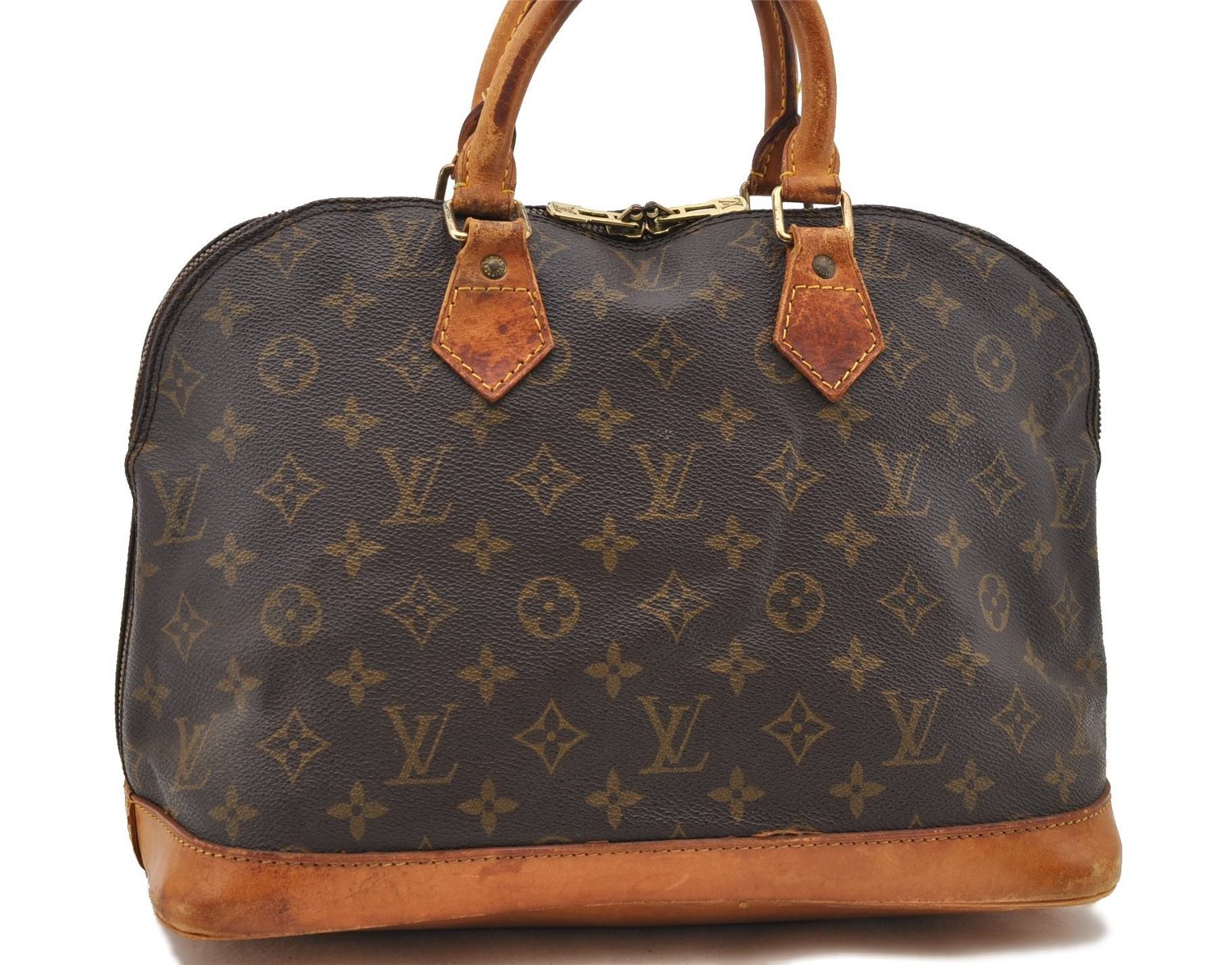 Authentic LOUIS VUITTON Monogram Alma Hand Bag Purse M51130 LV 6654C