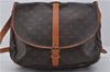Authentic Louis Vuitton Monogram Saumur 35 Shoulder Cross Bag M42254 LV 6654E