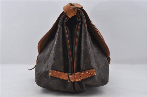 Authentic Louis Vuitton Monogram Saumur 35 Shoulder Cross Bag M42254 LV 6654E
