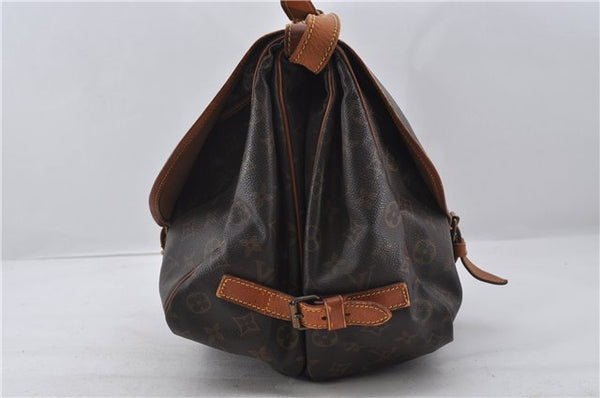 Authentic Louis Vuitton Monogram Saumur 35 Shoulder Cross Bag M42254 LV 6654E