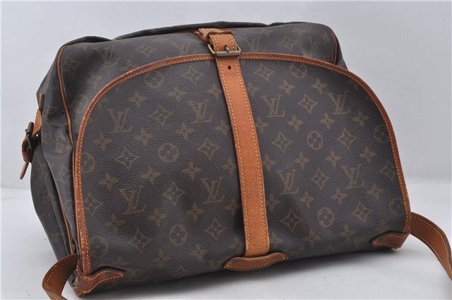 Authentic Louis Vuitton Monogram Saumur 35 Shoulder Cross Bag M42254 LV 6654E
