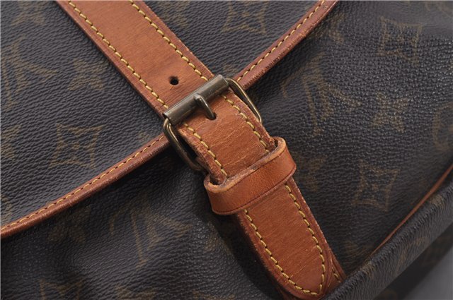 Authentic Louis Vuitton Monogram Saumur 35 Shoulder Cross Bag M42254 LV 6654E