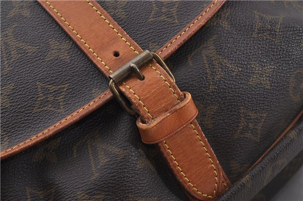 Authentic Louis Vuitton Monogram Saumur 35 Shoulder Cross Bag M42254 LV 6654E