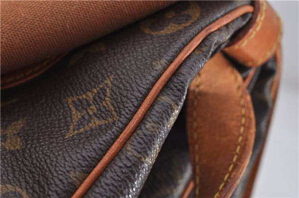 Authentic Louis Vuitton Monogram Saumur 35 Shoulder Cross Bag M42254 LV 6654E