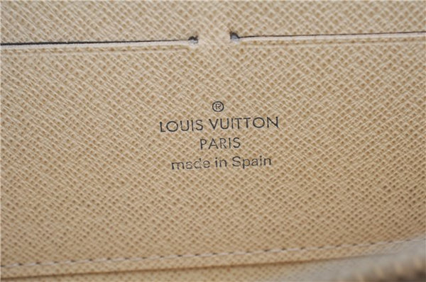 Authentic Louis Vuitton Damier Azur Zippy Wallet Long Purse N60019 LV 6656F