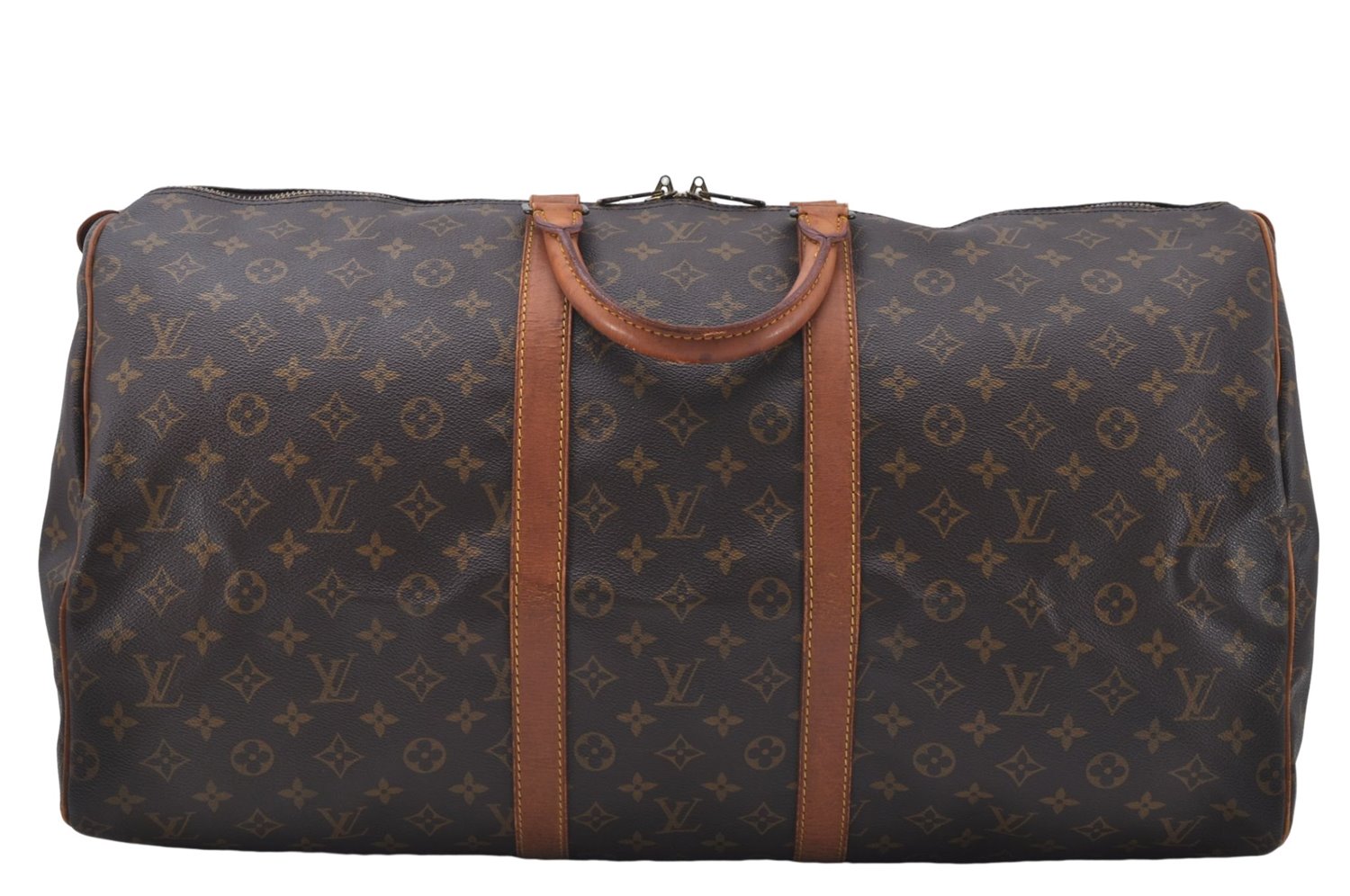 Authentic Louis Vuitton Monogram Keepall 55 Travel Boston Bag M41424 LV 6658D