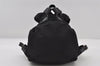 Authentic PRADA Vela Nylon Tessuto Leather Drawstring Backpack B6677 Black 6658I