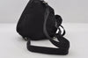 Authentic PRADA Vela Nylon Tessuto Leather Drawstring Backpack B6677 Black 6658I