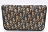 Authentic Christian Dior Trotter Chain Hand Bag Purse Canvas Leather Blue 6661I