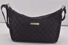 Authentic GUCCI Shoulder Cross Body Bag GG Canvas Leather 0190433 Black 6662I