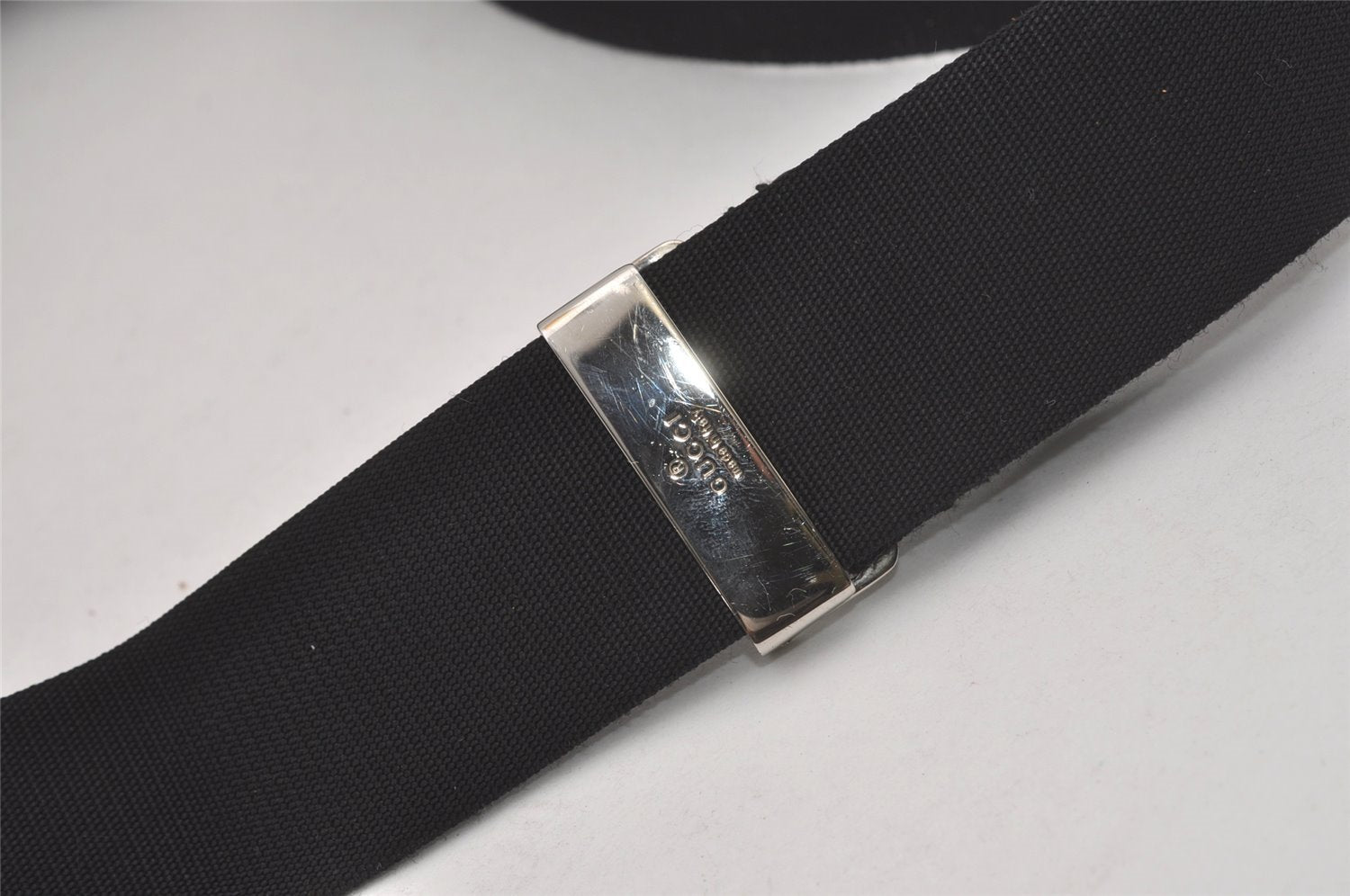 Authentic GUCCI Shoulder Cross Body Bag GG Canvas Leather 0190433 Black 6662I