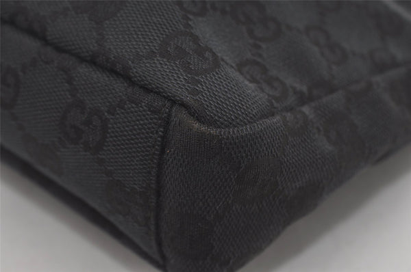 Authentic GUCCI Shoulder Cross Body Bag GG Canvas Leather 0190433 Black 6662I