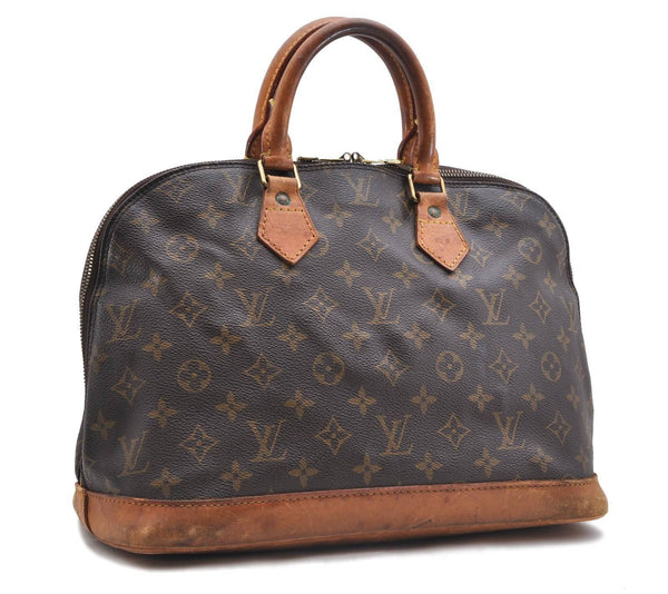 Authentic LOUIS VUITTON Monogram Alma Hand Bag M51130 LV 6663B