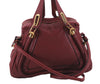 Authentic Chloe Paraty 2Way Shoulder Hand Bag Red 6663D