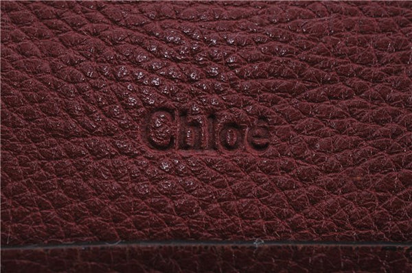 Authentic Chloe Paraty 2Way Shoulder Hand Bag Red 6663D