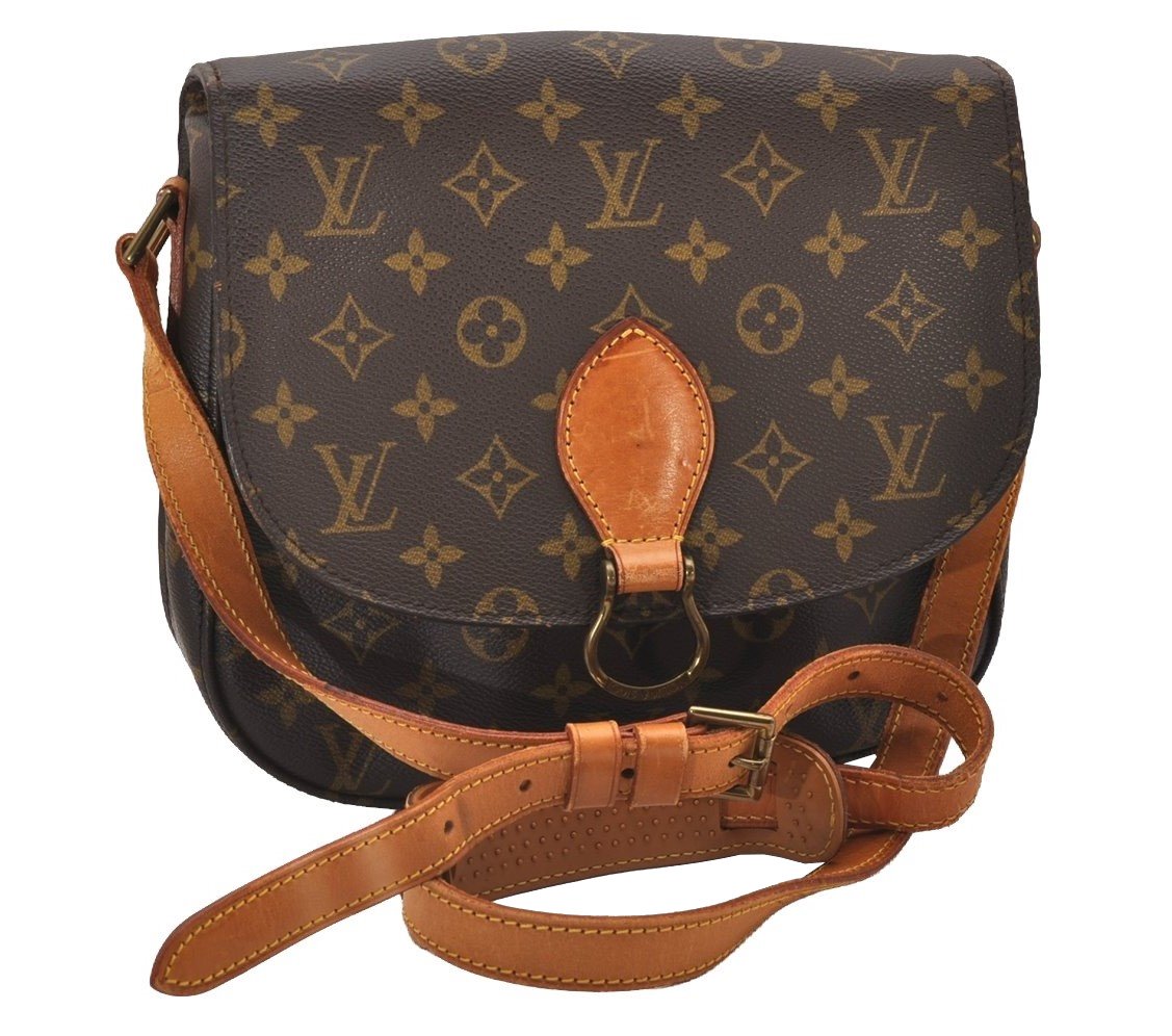 Authentic Louis Vuitton Monogram Saint Cloud GM M51242 Shoulder Cross Bag 6663I