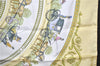 Authentic HERMES Carre 90 Scarf "LA PROMENADE DE LONGCHAMPS" Silk Yellow 6664F