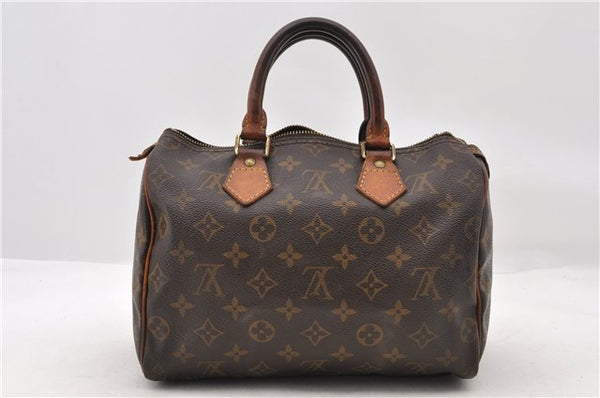 Authentic LOUIS VUITTON Monogram Speedy 25 Hand Bag M41528 LV Junk 6665C