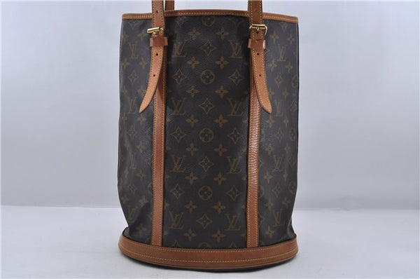 Authentic LOUIS VUITTON Monogram Bucket GM Shoulder Bag M42236 LV 6666C