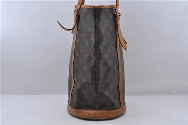 Authentic LOUIS VUITTON Monogram Bucket GM Shoulder Bag M42236 LV 6666C