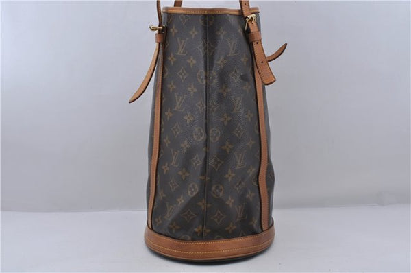 Authentic LOUIS VUITTON Monogram Bucket GM Shoulder Bag M42236 LV 6666C