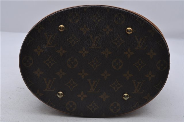 Authentic LOUIS VUITTON Monogram Bucket GM Shoulder Bag M42236 LV 6666C