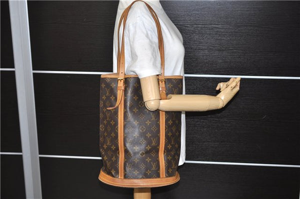 Authentic LOUIS VUITTON Monogram Bucket GM Shoulder Bag M42236 LV 6666C