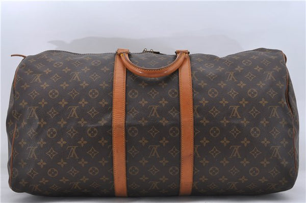 Authentic Louis Vuitton Monogram Keepall 55 Travel Boston Bag M41424 LV 6666D