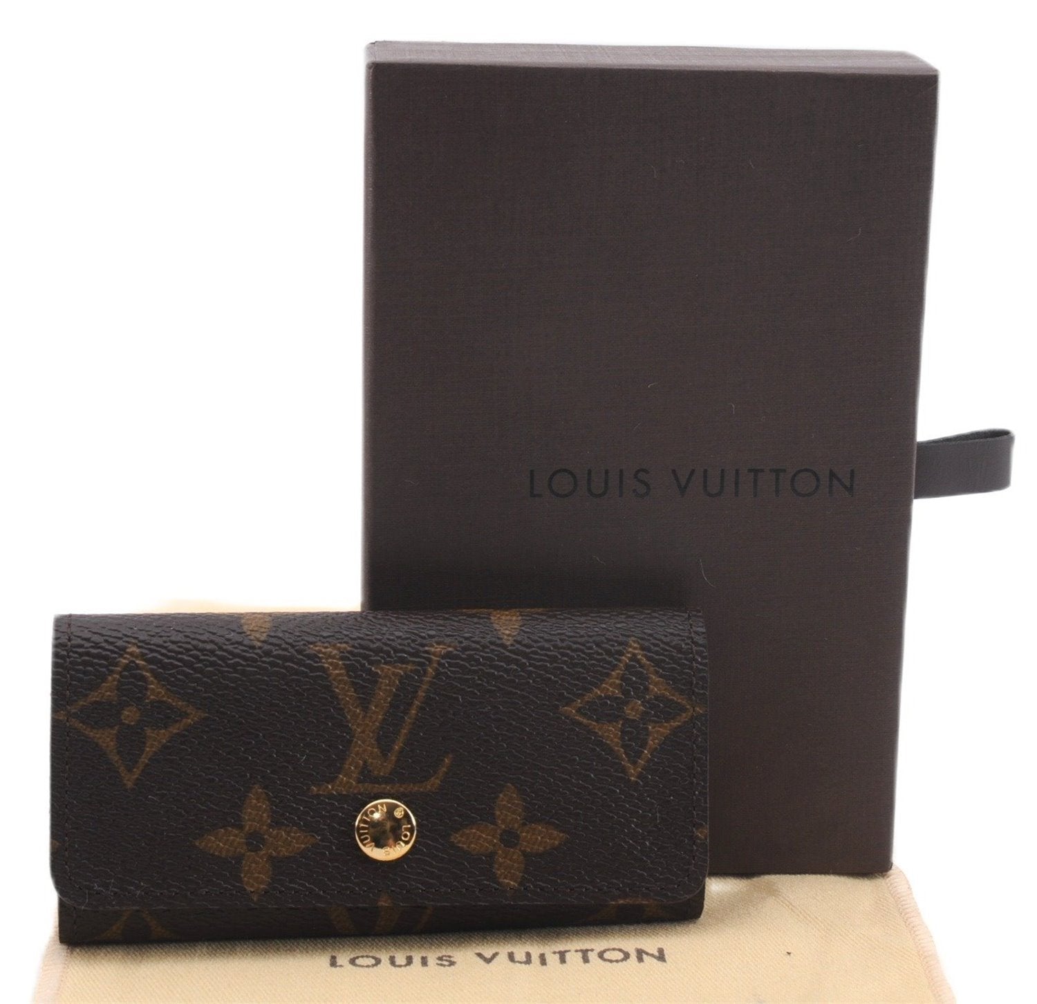 Authentic Louis Vuitton Monogram Multicles 4 Four Hooks Key Case LV Box 6666E