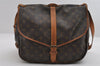 Authentic Louis Vuitton Monogram Saumur 35 Shoulder Cross Bag M42254 LV 6666I