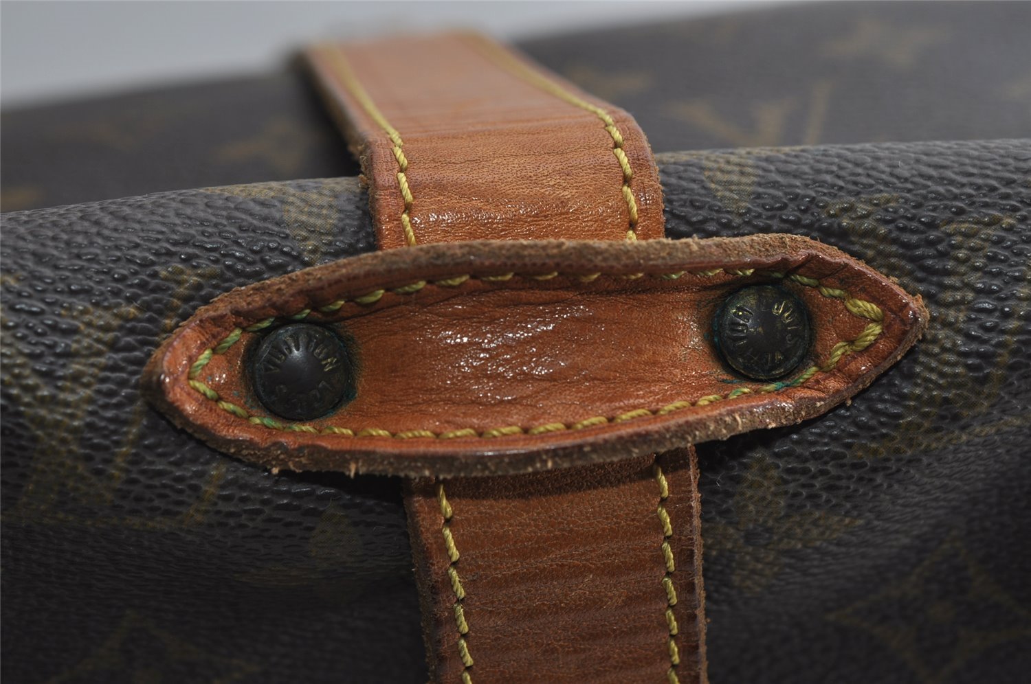 Authentic Louis Vuitton Monogram Saumur 35 Shoulder Cross Bag M42254 LV 6666I