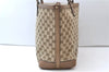 Authentic GUCCI Craft Shoulder Tote Bag GG Canvas Leather 247209 Brown 6667E