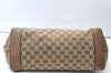 Authentic GUCCI Craft Shoulder Tote Bag GG Canvas Leather 247209 Brown 6667E