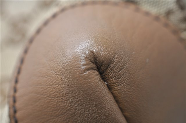 Authentic GUCCI Craft Shoulder Tote Bag GG Canvas Leather 247209 Brown 6667E