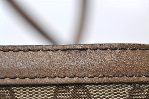 Authentic GUCCI Craft Shoulder Tote Bag GG Canvas Leather 247209 Brown 6667E