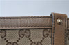 Authentic GUCCI Craft Shoulder Tote Bag GG Canvas Leather 247209 Brown 6667E