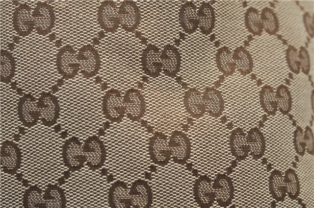 Authentic GUCCI Craft Shoulder Tote Bag GG Canvas Leather 247209 Brown 6667E