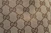 Authentic GUCCI Craft Shoulder Tote Bag GG Canvas Leather 247209 Brown 6667E